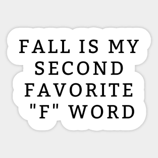 fall word Sticker